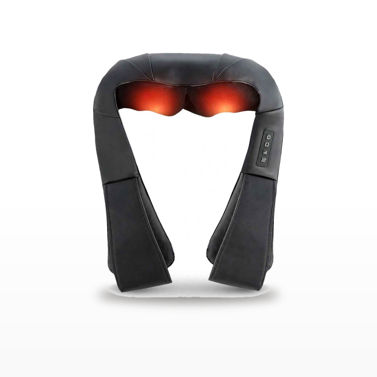 Shiatsu neck and shoulder massager with heat on white background
