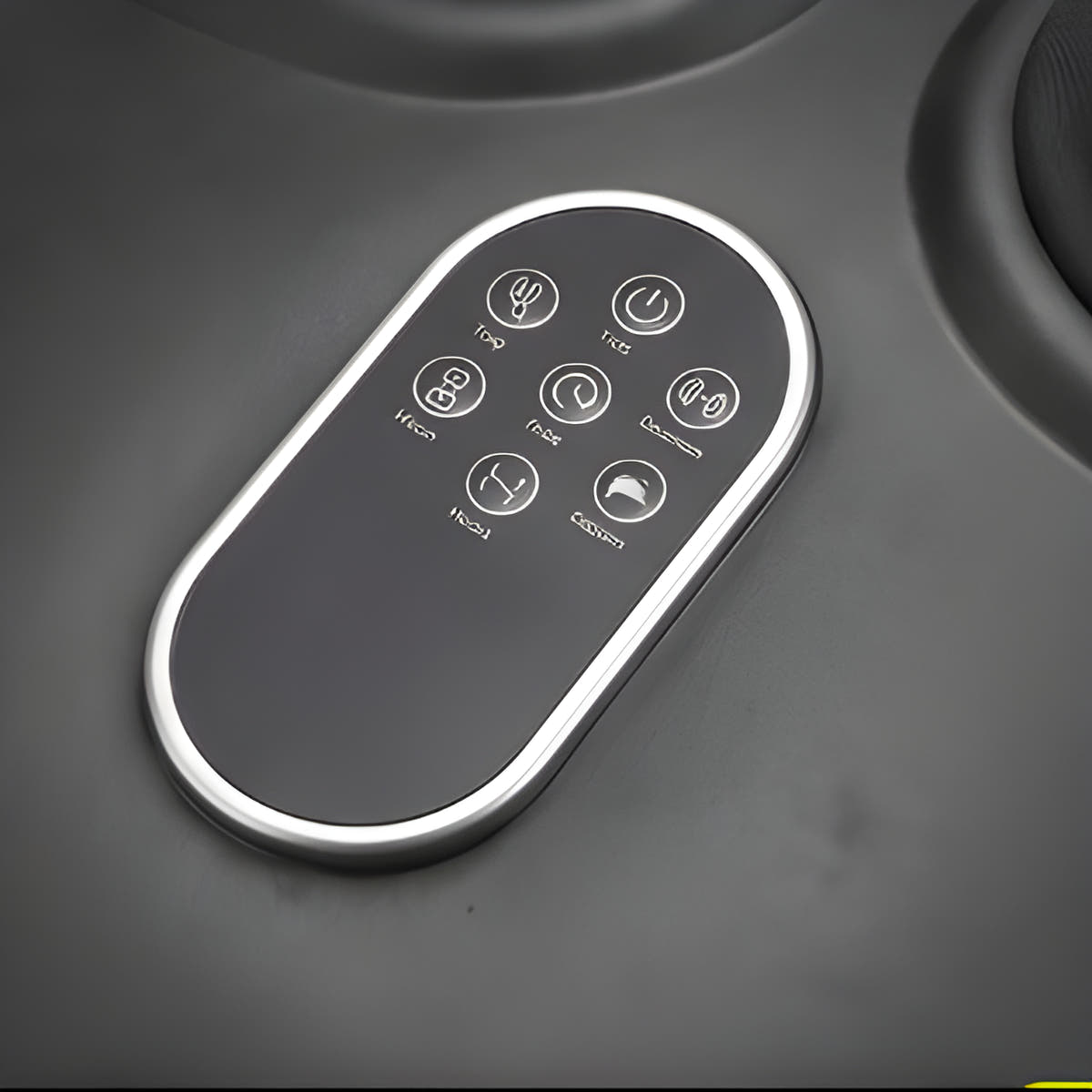Electric foot massager control panel with mode and timer buttons