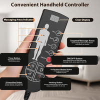 Massage mat handheld controller with button functions