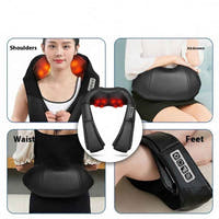 Shiatsu Neck and Shoulder Massager with Heat — Deep 3D Kneading Relaxation