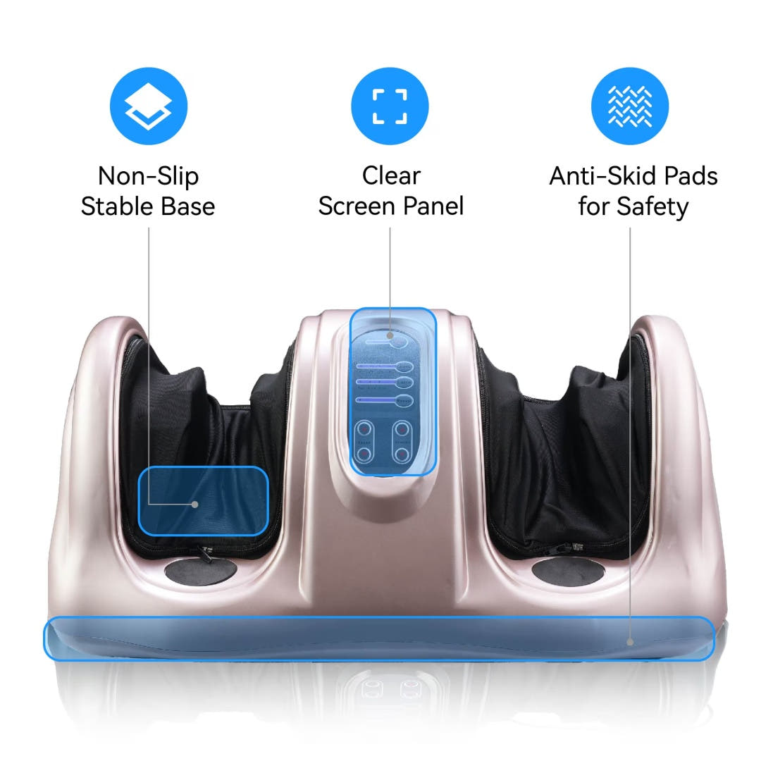 Foot massager deep kneading and rolling silicone massage pads