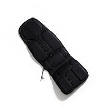 Car seat massager cushion laid flat at an angle, full cushion visible, white background