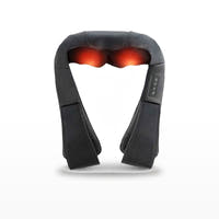 Shiatsu neck and shoulder massager with heat on white background