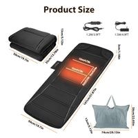 Full Body Massage Mat with Heat – Foldable Vibrating Massage Pad with 10 Motors, 9 Modes and Timer for Home and Car, Black
